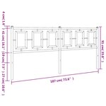 vidaXL Tête de lit métal noir 180 cm