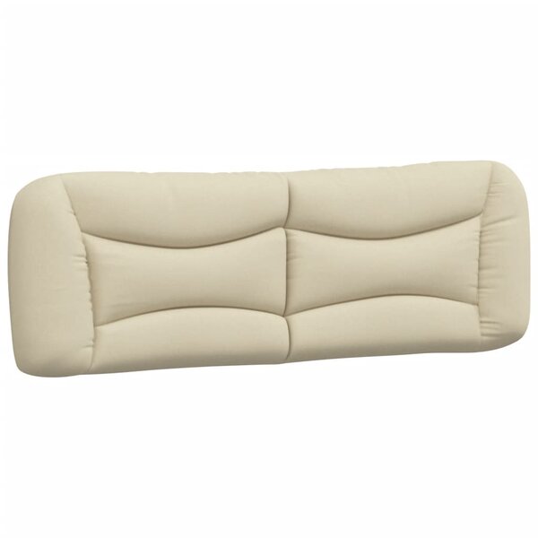 vidaXL Coussin de tête de lit crème 160 cm tissu