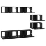 vidaXL Ensemble meuble TV 6 Pièces Chêne noir 80 x 30 x 30.5 cm Petite