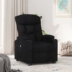 vidaXL Fauteuil Noir Tissu