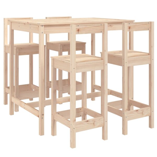 vidaXL Ensemble de bar de jardin 5 Pièces bois de pin massif