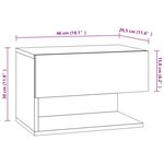 vidaXL Tables de chevet murales 2 Pièces Blanc brillant