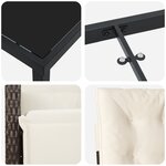 Ensemble de salle à manger de jardin 3 pièces avec coussins en poly rotin marron vidaXL