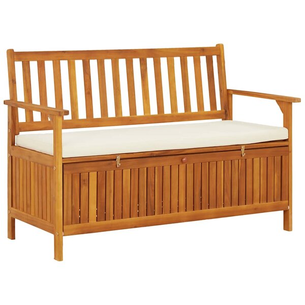 vidaXL Banc de rangement de jardin Bois d'acacia solide 120x63x84 cm