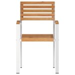 vidaXL Chaise de jardin 6 Pièces Marron 56 x 54.5 x 87 cm Teck massif