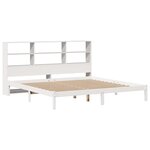 vidaXL Lit bibliothèque sans matelas blanc 180x200 cm bois pin massif