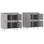 vidaXL Buffets 2 Pièces sonoma gris bois d'ingénierie