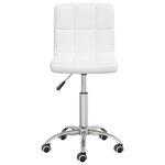 vidaXL Chaise de bureau pivotante Blanc Similicuir