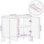 vidaXL Meuble sous Lavabo de Salle de Bain Marron 62 x 33 x 58 cm