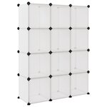vidaXL Cubes de rangement 12 Pièces Transparent PP