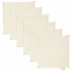 vidaXL Coussins de siège de jardin lot de 6 crème 45x45x2 cm carré