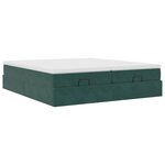 vidaXL Cadre de lit ottoman avec matelas vert foncé 200x200 cm velours