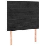 vidaXL Cadre de lit sans matelas noir 100x200 cm velours