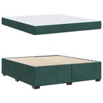 vidaXL Cadre de lit avec matelas Vert foncé 180 x 200 cm tissu