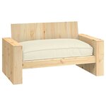 vidaXL Coussin pour assise de palette Crème 120 x 80 x 12 cm
