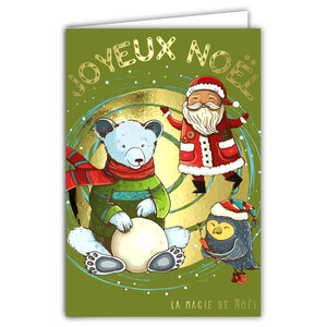 Carte Joyeux Noël avec Enveloppe Blanche 12x17cm