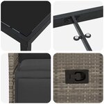 vidaXL Ensemble de salle à manger pour jardin 3 Pièces Gris polyrotin