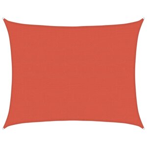 vidaXL Voile d'ombrage 160 g/m² Terre cuite 6x7 m PEHD