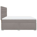 vidaXL Sommier à lattes de lit avec matelas Taupe 200x200 cm Tissu