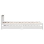 vidaXL Cadre de lit sans matelas blanc 90x190 cm bois de pin massif