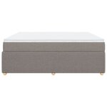 vidaXL Sommier à lattes de lit avec matelas Taupe 200x200 cm Tissu