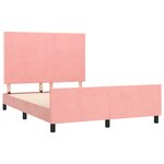 vidaXL Cadre de lit sans matelas rose 140x200 cm velours