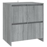 vidaXL Buffets 2 Pièces Sonoma gris 70x41x75 cm Bois d'ingénierie