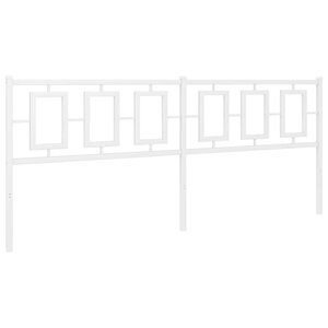vidaXL Tête de lit de remplacement métal blanc 200 cm