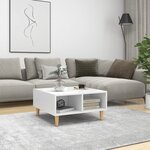 vidaXL Table basse blanc 60x60x30 cm bois d'ingénierie