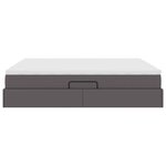 vidaXL Lit avec rangement et matelas avec stockage Gris 200 x 200 cm