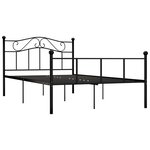 vidaXL Cadre de lit sans matelas noir métal 160x200 cm