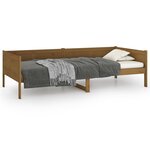 vidaXL Lit de jour Marron miel Bois de pin massif 90x190 cm