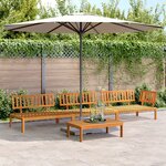 vidaXL Salon palette de jardin 4 Pièces bois d'acacia massif
