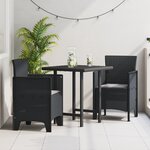 vidaXL Chaises de Jardin avec Coussins 2 Pièces Anthracite