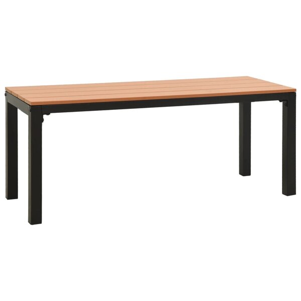 vidaXL Banc de jardin 110 cm acier et WPC marron et noir