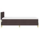 vidaXL Lit à ressorts avec matelas Marron Foncé 90x200 cm Tissu