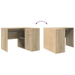 vidaXL Bureau d'angle en chêne de Sonoma 102x88x75 cm en bois d'ingénierie