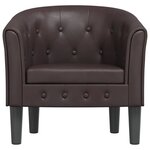 vidaXL Chaise cabriolet marron similicuir