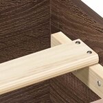 vidaXL Cadre de lit sans matelas chêne marron 140x200 cm