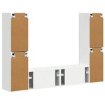 vidaXL Ensemble meuble TV 6 Pièces Blanc Bois d'ingénierie