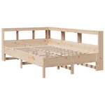 vidaXL Lit bibliothèque sans matelas 120x190 cm bois de pin massif