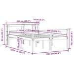 vidaXL Lit pour personne âgée avec tête de lit sans matelas 120x200 cm