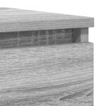 vidaXL Buffet sonoma gris 37 5x35x99 cm bois d'ingénierie