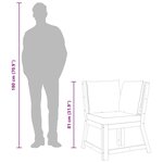 vidaXL Canapé d'angle sectionnel avec coussin gris foncé Acacia solide