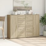 vidaXL Buffets 2 Pièces chêne sonoma 60x31x84 cm bois d'ingénierie