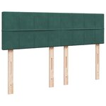vidaXL Sommier à lattes de lit et matelas Vert foncé 140x190cm Velours