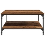 vidaXL Table basse Bois ancien 80 x 80 x 40 cm Bois d'ingénierie