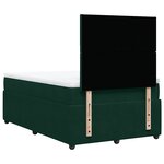 vidaXL Sommier à lattes de lit et matelas Vert foncé 120x200cm Velours