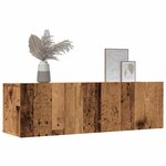 vidaXL Meubles TV muraux 2 Pièces vieux bois 100x30x30 cm