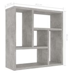 vidaXL Étagère murale Gris béton 45 1x16x45 1 cm Bois d’ingénierie